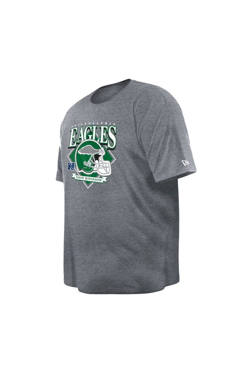 New Era Men's New Era Gray Philadelphia Eagles Big & Tall Helmet Historic Mark T-Shirt, Alternate, color, 