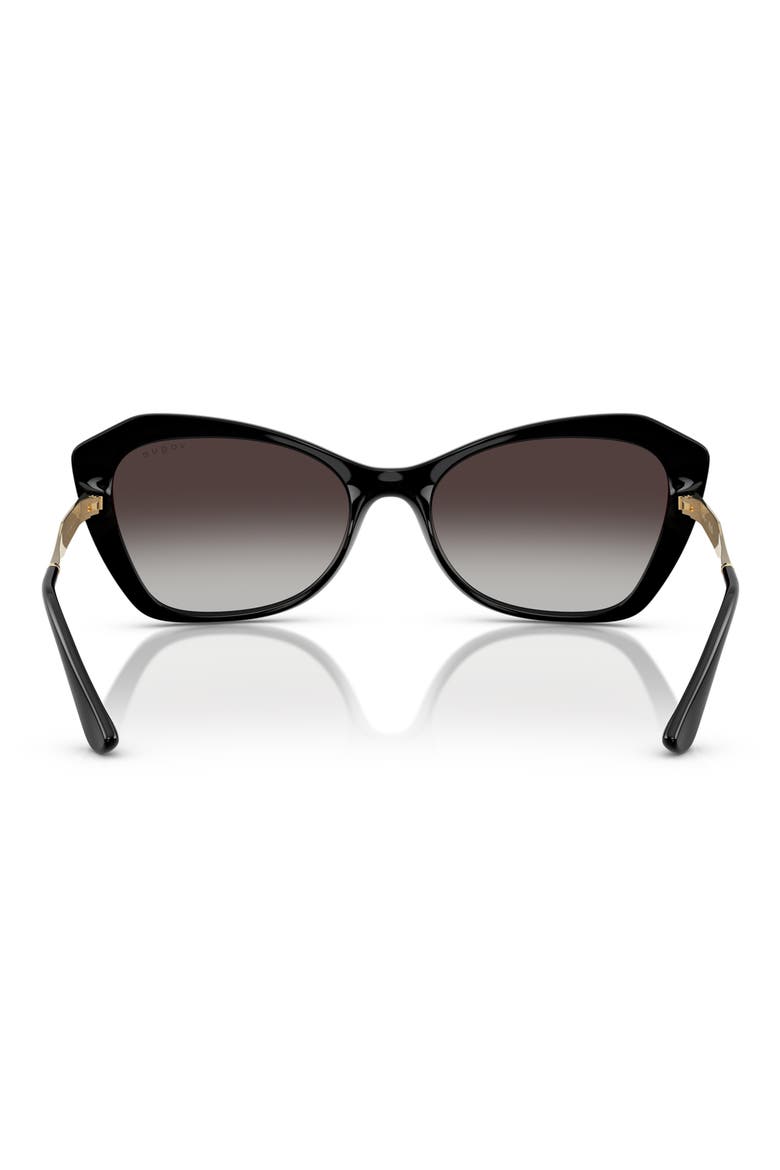 56mm Cat Eye Sunglasses, Alternate, color, BLACK