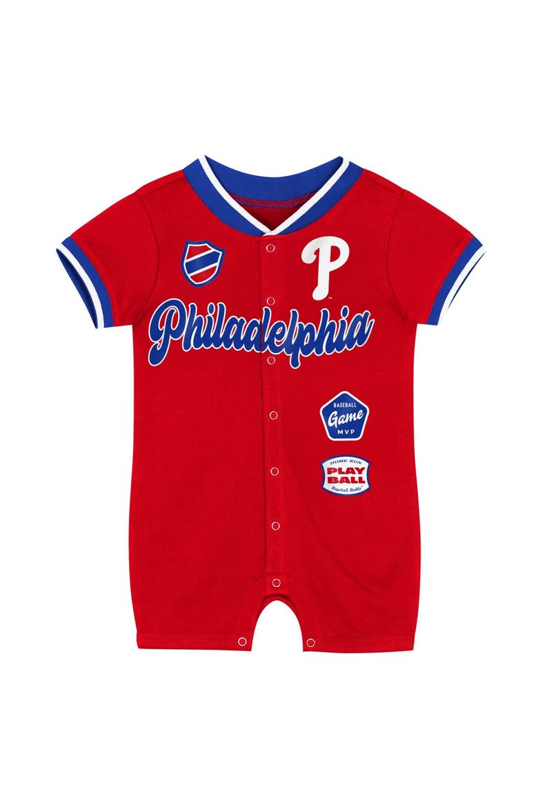 Newborn Outerstuff Red Philadelphia Phillies Pinch Coverall, Alternate, color, Red