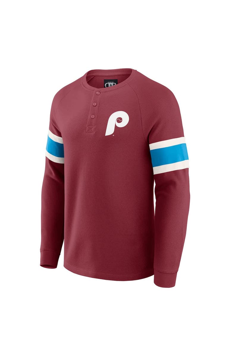 Darius Rucker Collection by Fanatics Men's Darius Rucker Collection by Fanatics Burgundy Philadelphia Phillies Waffle-Knit Raglan Long Sleeve Henley T-Shirt, Alternate, color, Burgundy