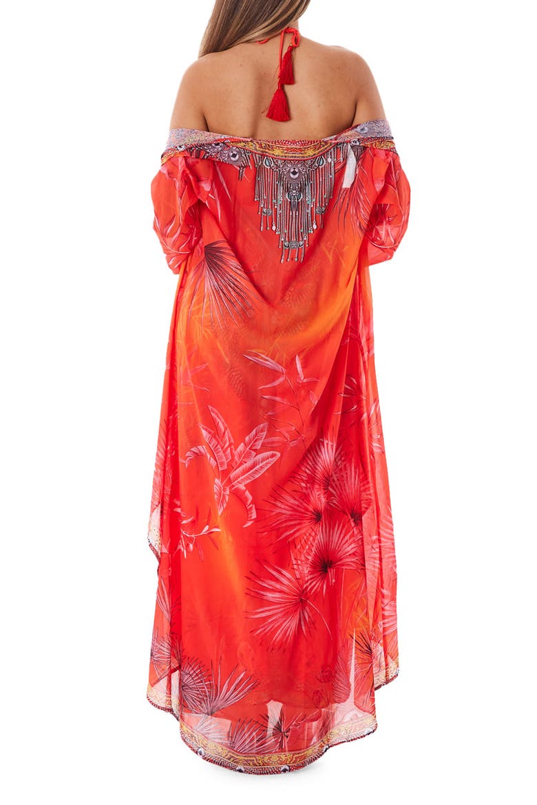 Bright Orange Tropical Duster, Alternate, color, ORANGE
