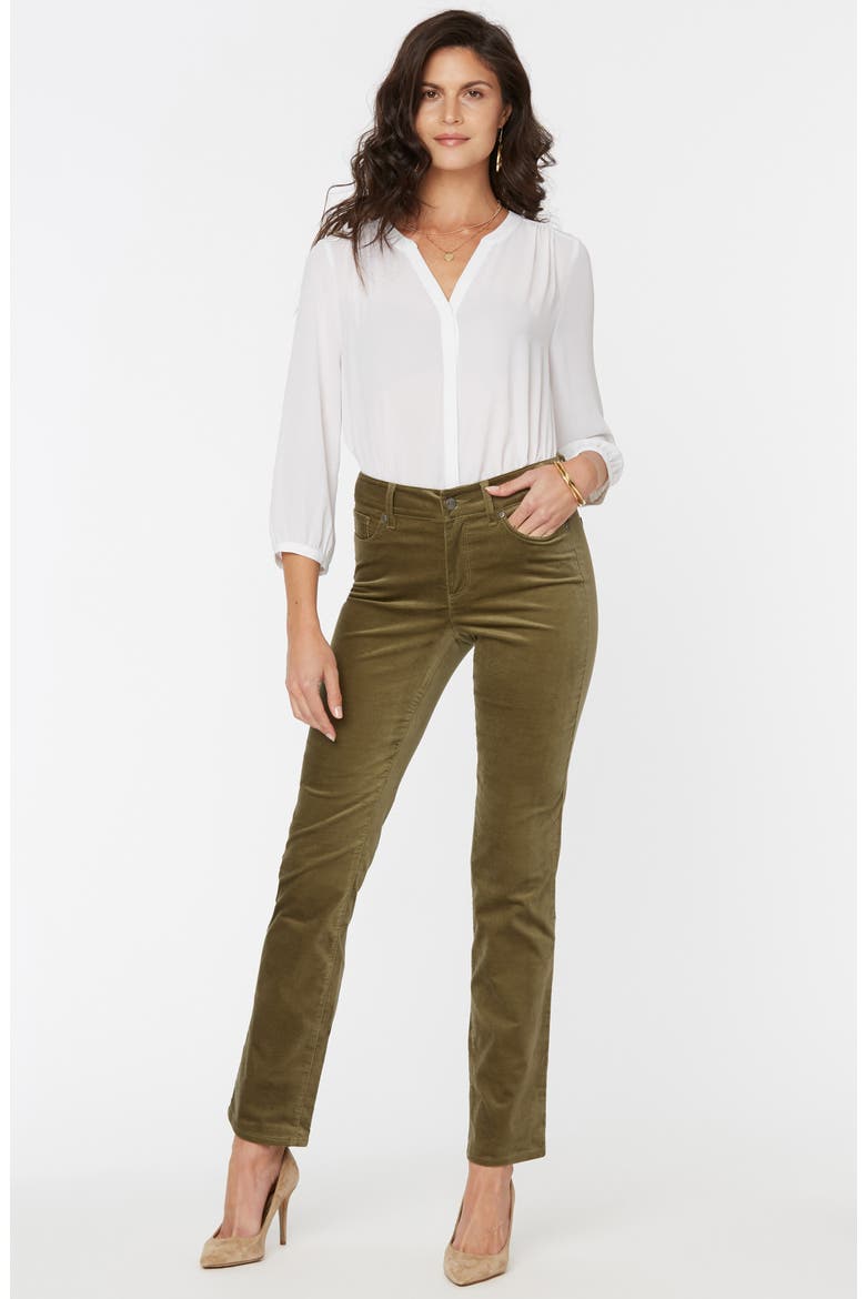 Marilyn Straight Leg Corduroy Pants, Alternate, color, MARTINI OLIVE