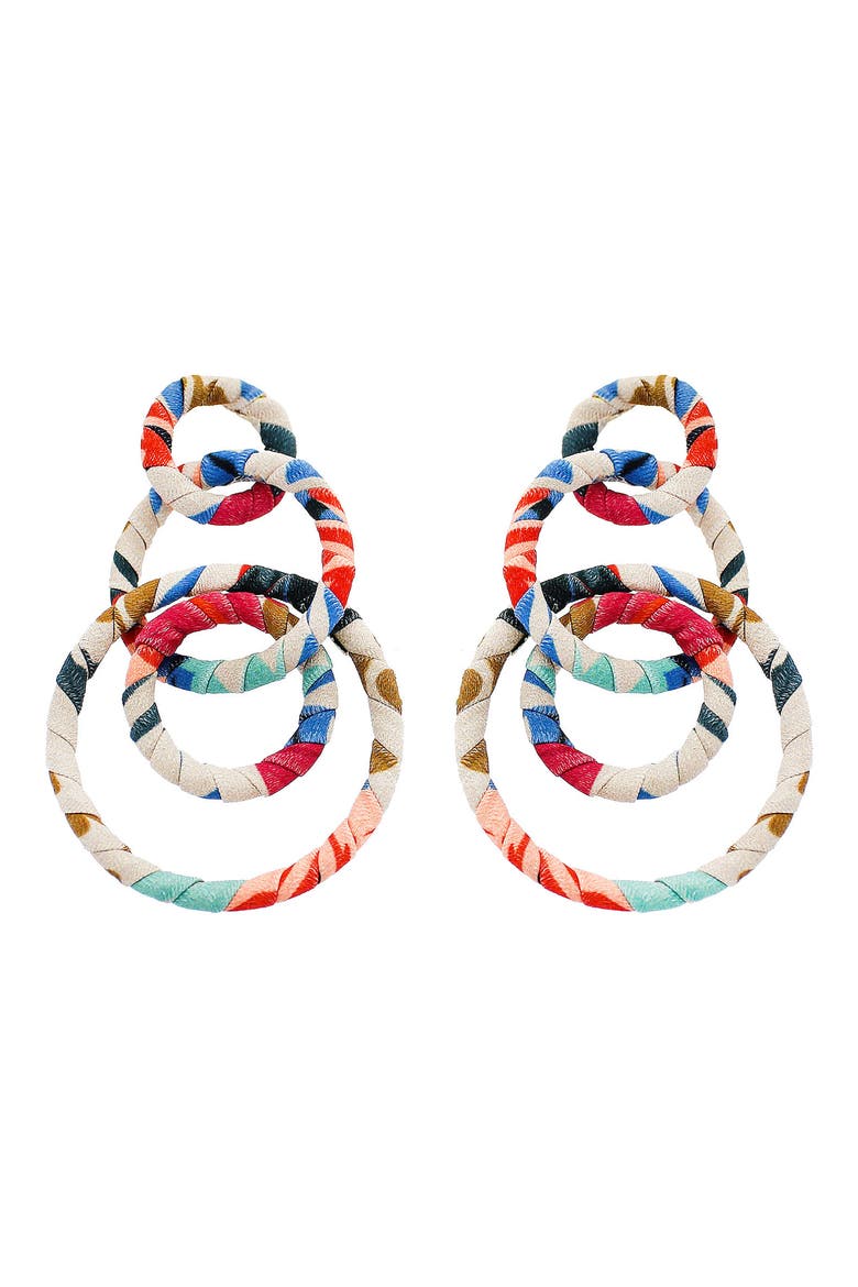 Multi Circle Earrings, Main, color, MULTI
