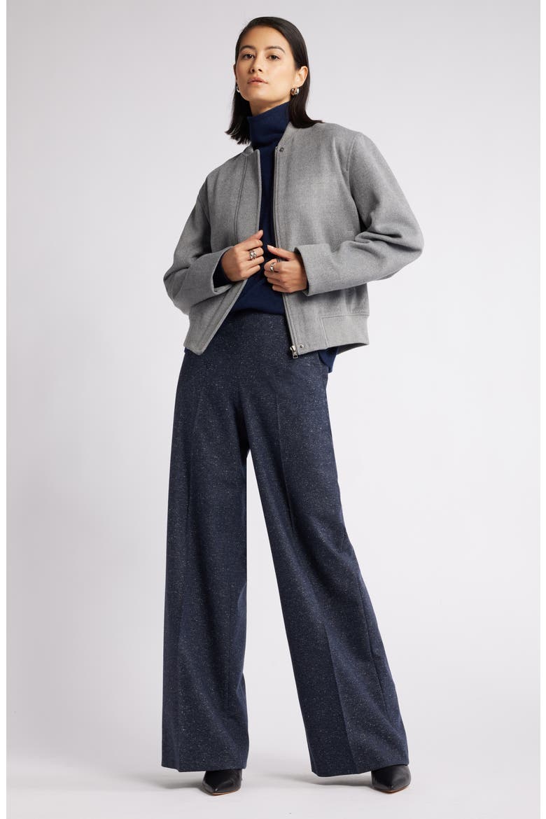 Brushed Bomber Jacket, Alternate, color, GREY HEATHER