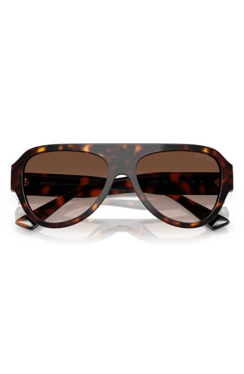 Jimmy Choo Eyewear Aviator Frame Sunglasses In Havana
