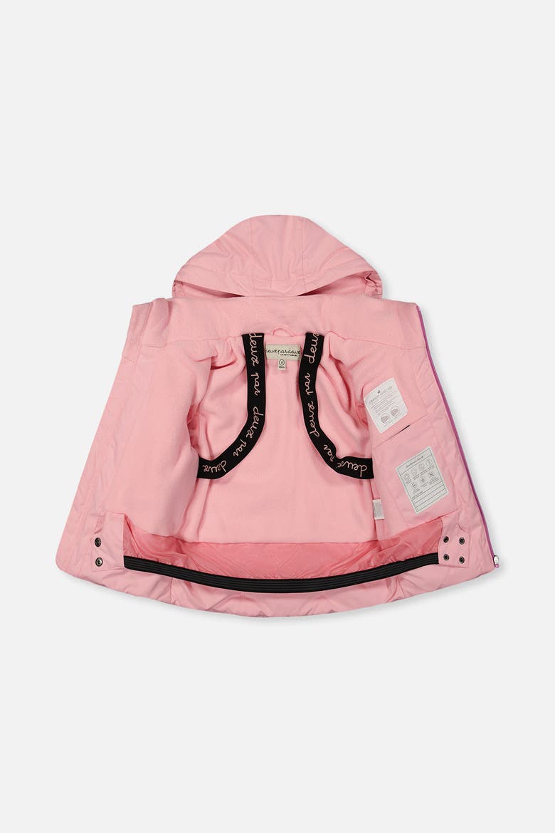 Play Faux Hood Jacket & Pants Two Piece Snowsuit, Alternate, color, Light Pink