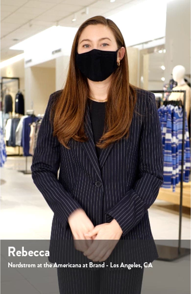 Stripe Long Sleeve Velvet Minidress, sales video thumbnail