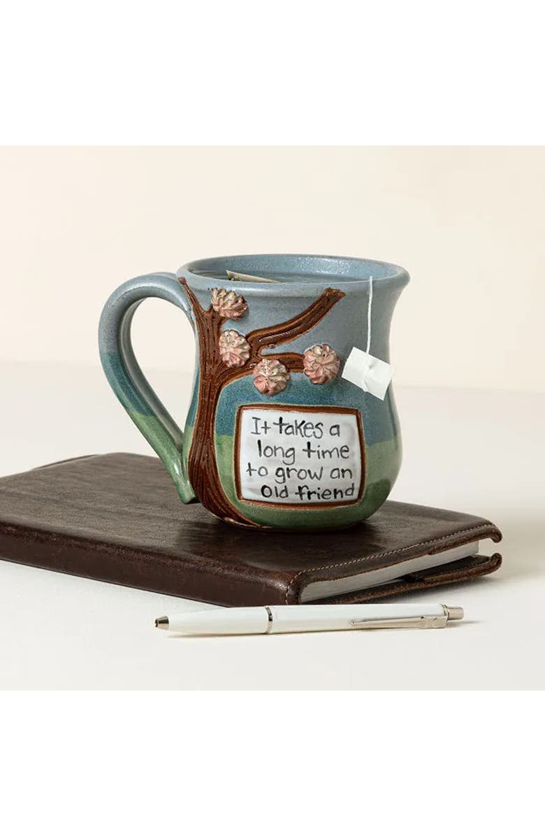 Uncommon Goods Old Friends Mug by MudWorks Pottery, Main, color, 