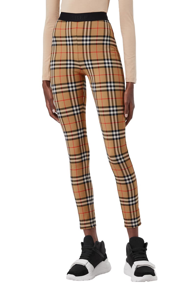 Burberry Belvoir Vintage Check Leggings, Main, color, 