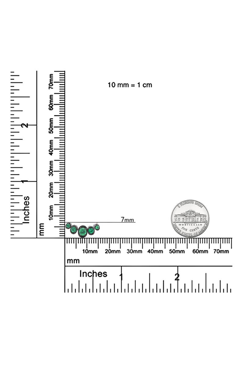 Haus of Brilliance 18K Gold 3/4 Ctw Diamonds & Tsavorite Curved Bar Choker Necklace, Alternate, color, Pink