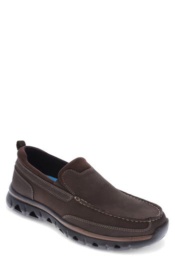 Dockers Corban Mens Padded Insole Faux Leather Loafers In Dark Brown