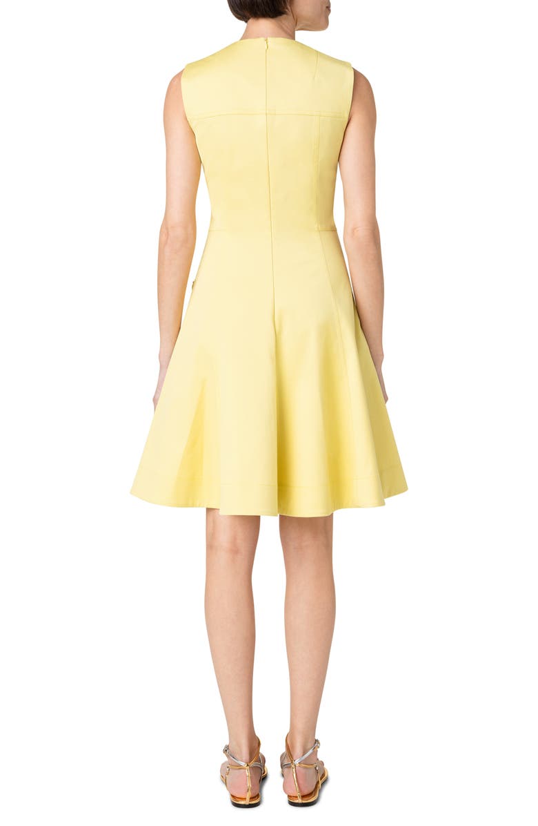 Akris punto Sleeveless Stretch Cotton Fit & Flare Dress, Alternate, color, 