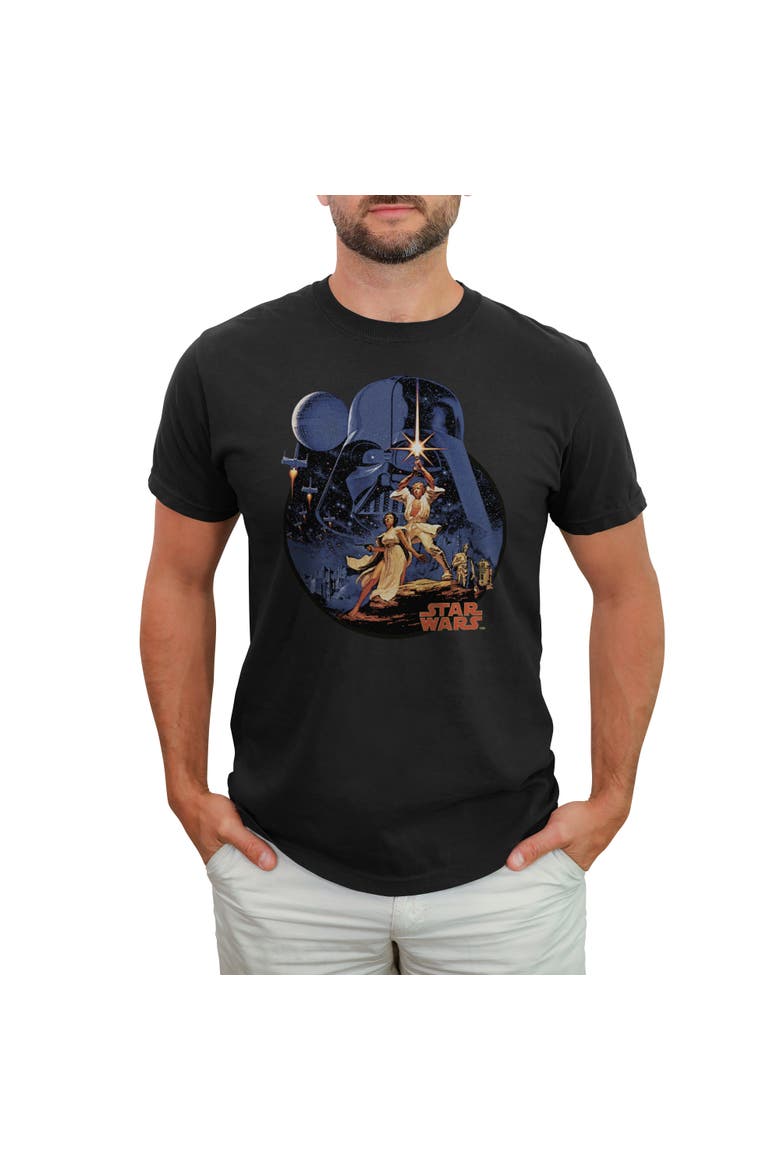 Men's Vintage Art Short Sleeve Graphic T-Shirt, Main, color, Black
