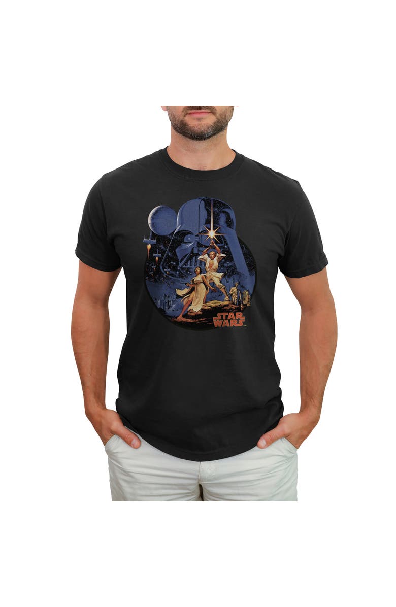 Star Wars Men's Star Wars Vintage Art  Graphic T-Shirt, Main, color, Black