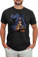 Star Wars Men's Vintage Art Short Sleeve Graphic T-Shirt