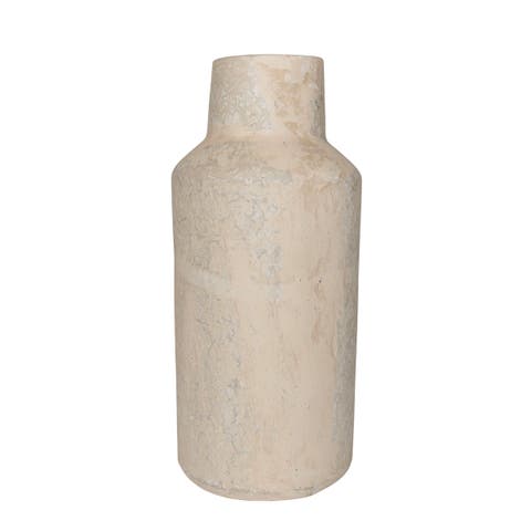 White Paper Mache Vase