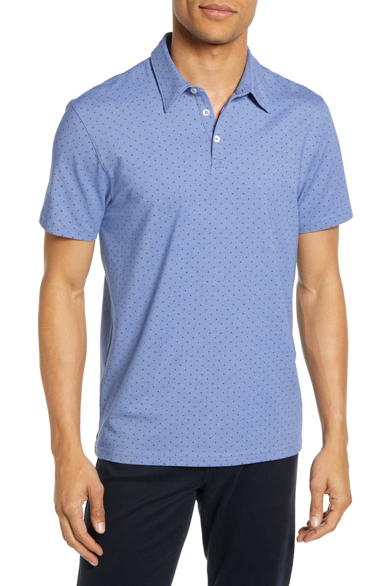 Bayville Regular Fit Dobby Polo, Main, color, LT BLUE