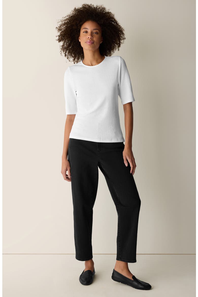Short Sleeve Crewneck Top, Alternate, color, WHITE