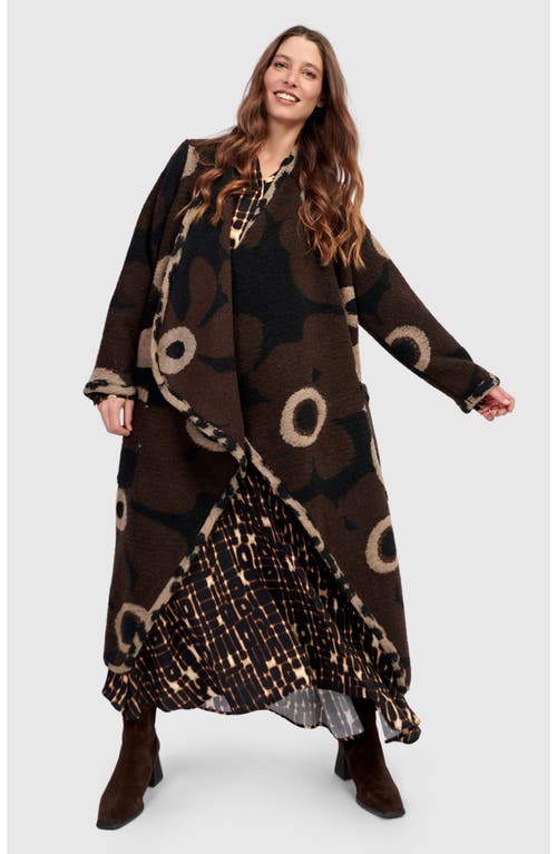 Alembika Jamboree Cozy Draped Coat In Pink