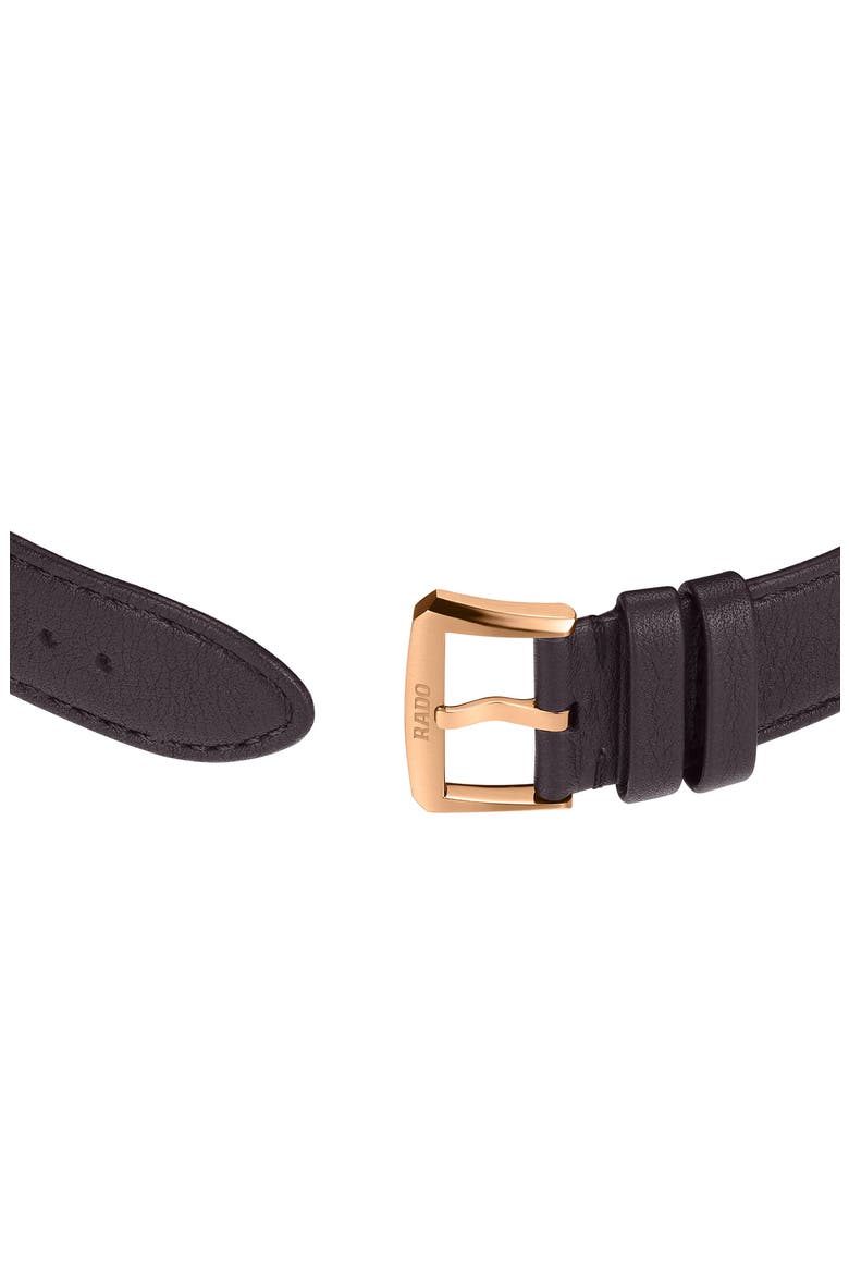 Florence Automatic Leather Strap Watch, 39mm, Alternate, color, BROWN