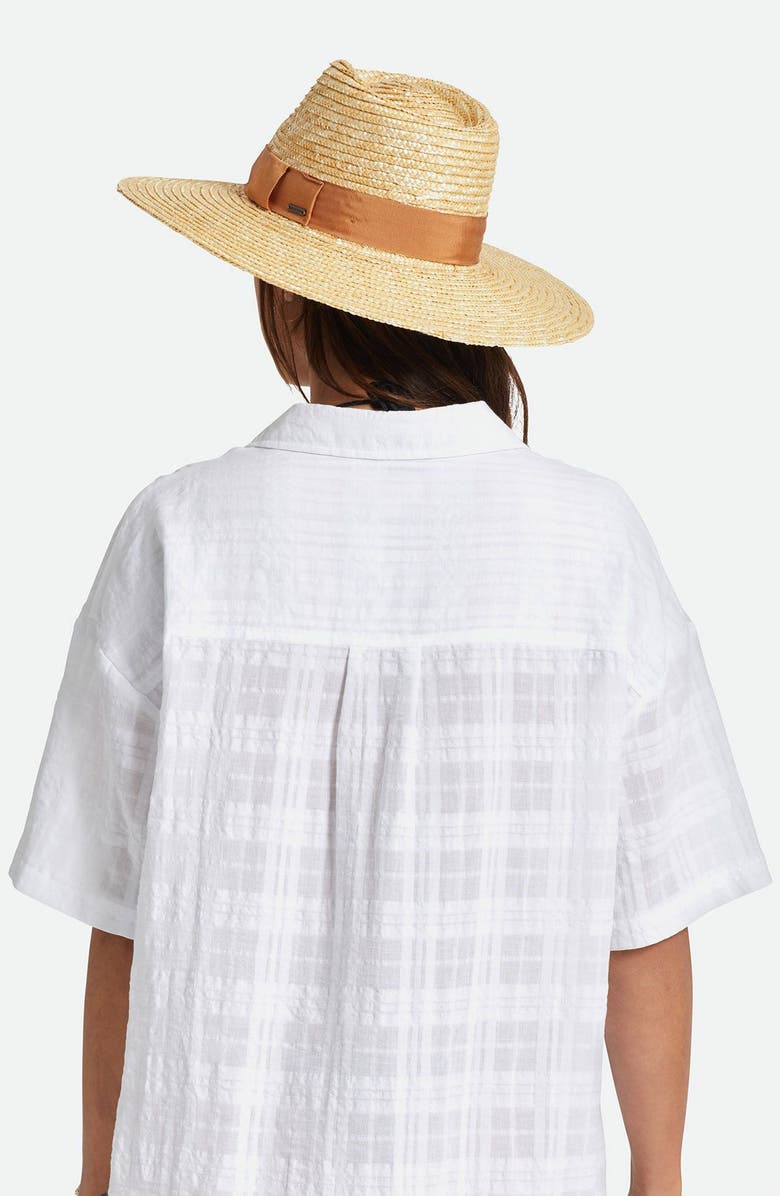 Brixton Joanna Straw Hat, Alternate, color, Honey/Lion