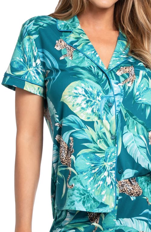 In Bloom By Jonquil Bonnie Forest Animal Print Short Pajamas In Green