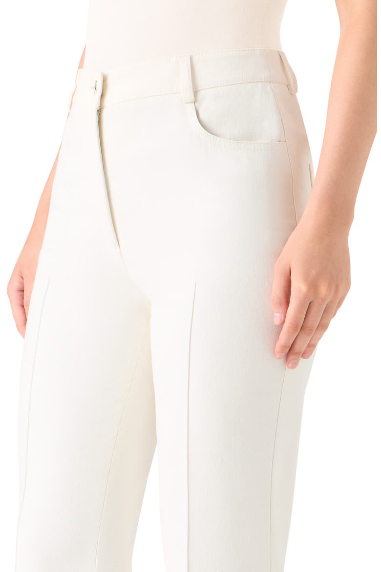 Farid High Waist Cotton & Silk Blend Pants, Alternate, color, ECRU
