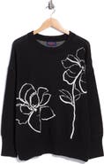 Joseph A Placed Floral Sweater