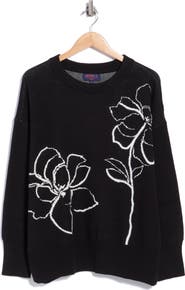 Joseph A Placed Floral Sweater