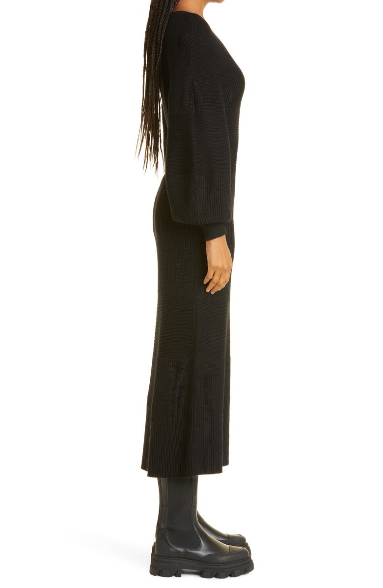 STAUD Carnation Long Sleeve Midi Sweater Dress, Alternate, color, 