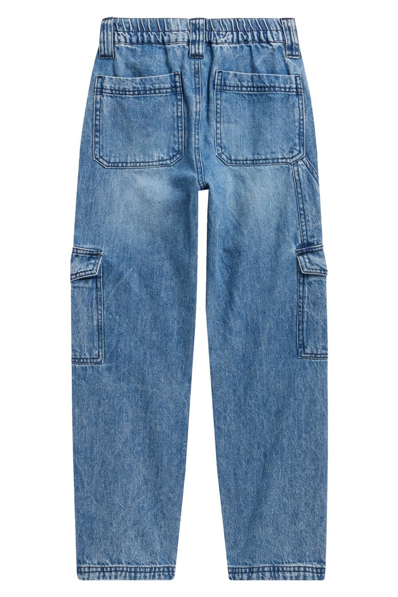 Relaxed Fit Cargo Jeans, Alternate, color, MEDIUM WASH