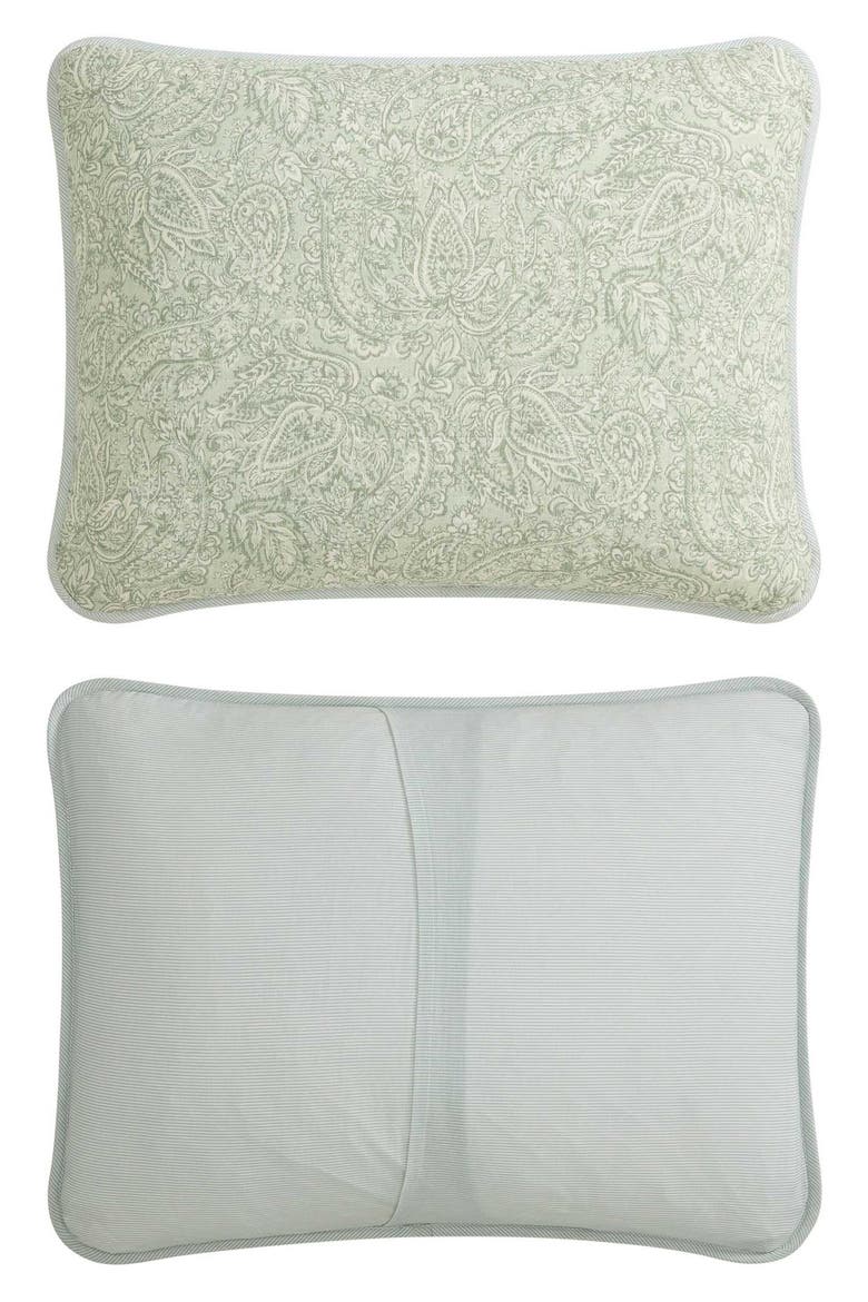 Caicos Isle Cotton Quilt & Sham Set, Alternate, color, GREEN