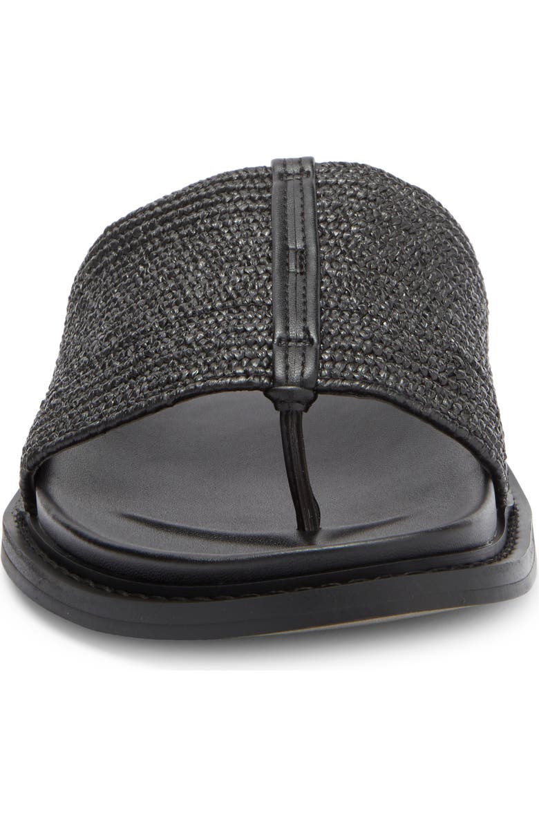 JSlides Raffia Slide Sandal, Alternate, color, Black Stretch