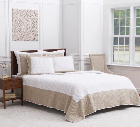 Tamia Natural Bedding Quilt Collection