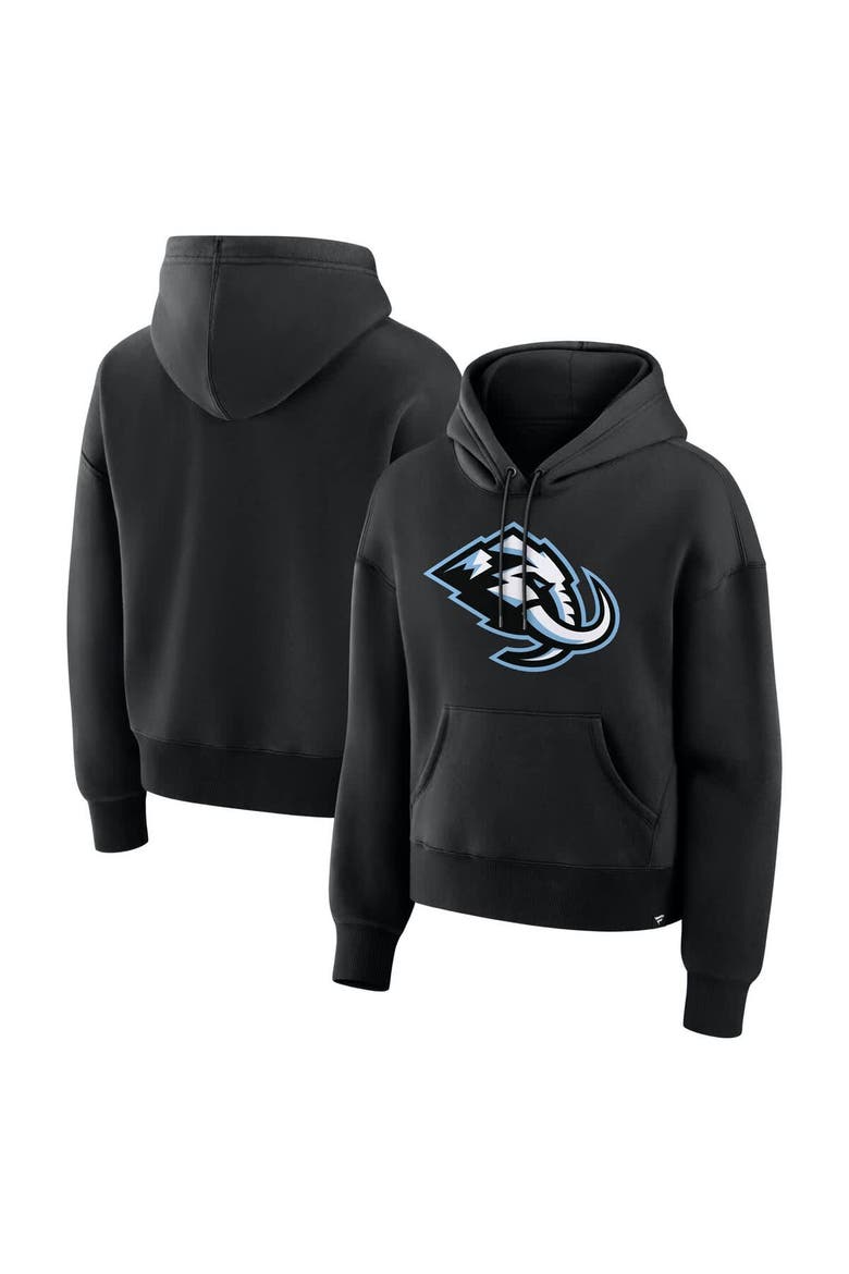 Women's Fanatics  Black Utah Mammoth Primary Logo Legacy Fleece Pullover Hoodie, Main, color, Black