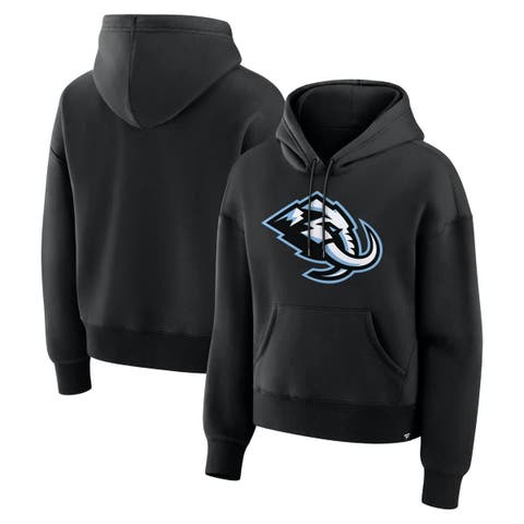 Women's Fanatics  Black Utah Mammoth Primary Logo Legacy Fleece Pullover Hoodie