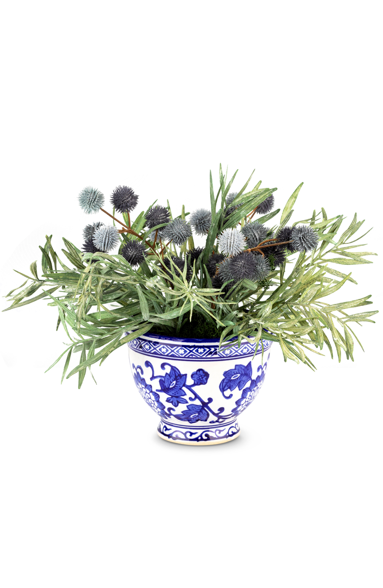 CocoBella Elowen Thistle Toile Bowl Arrangement, Alternate, color, 