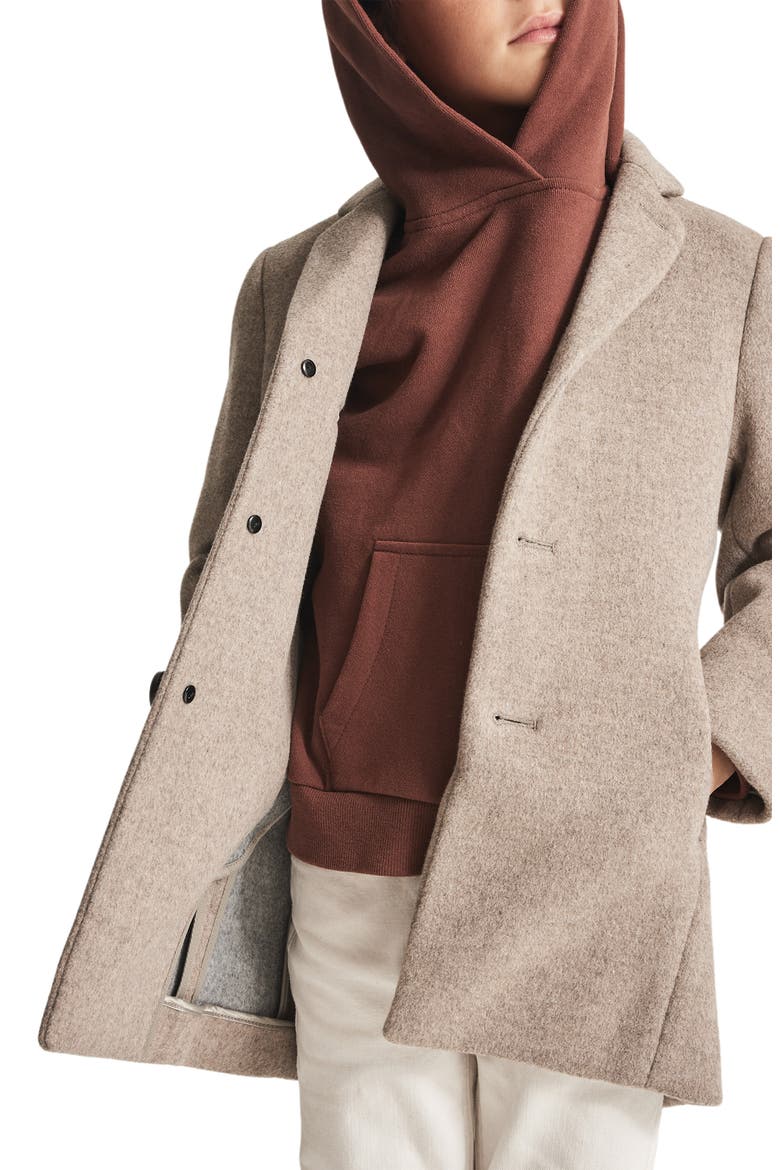 Kids' Gable Jr. Wool Blend Overcoat, Alternate, color, OATMEAL