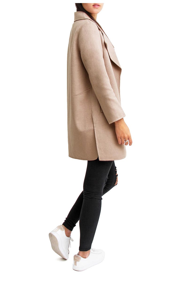 Belle & Bloom Ex Boyfriend Wool Blend Coat, Alternate, color, Sand