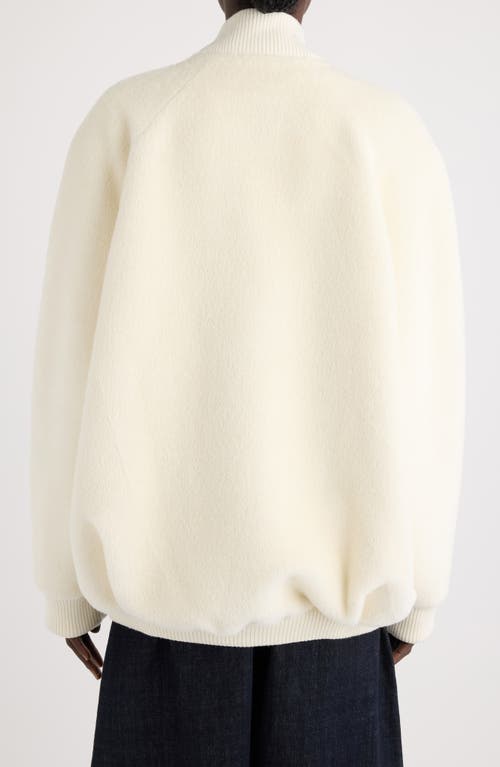 Jacquemus Le Blouson Pilu Alpaca & Virgin Wool Blend Bomber Jacket In Neutral