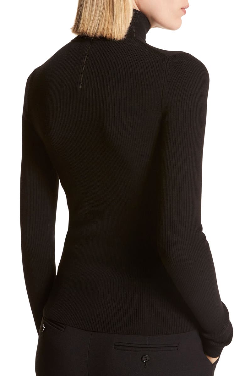 Michael Kors Collection Merino Wool Blend Rib Turtleneck Sweater, Alternate, color, 