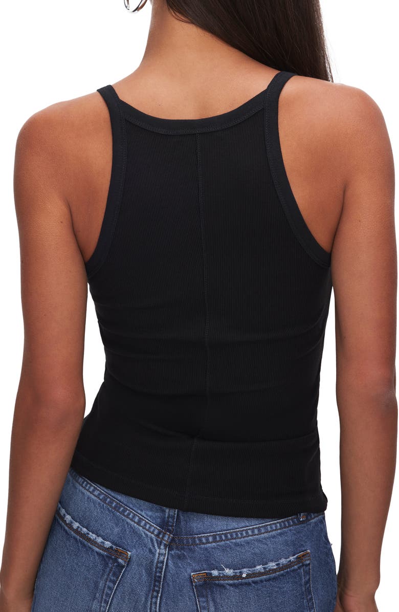 Good American Rib Racerback Tank, Alternate, color, 