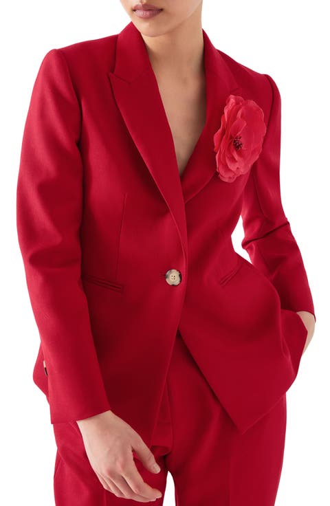 アウターその他 DONDUP Woman Blazer Red DJ523TS0009DXXXC 500 Dondup Outlet: Blazer woman - Red | Dondup blazer