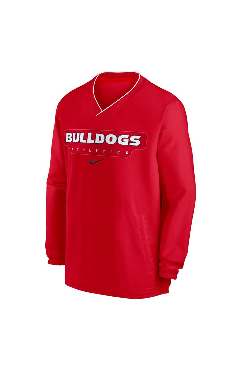 Nike Men's Nike Red Georgia Bulldogs 2024 Sideline Pullover Windshirt, Alternate, color, Red
