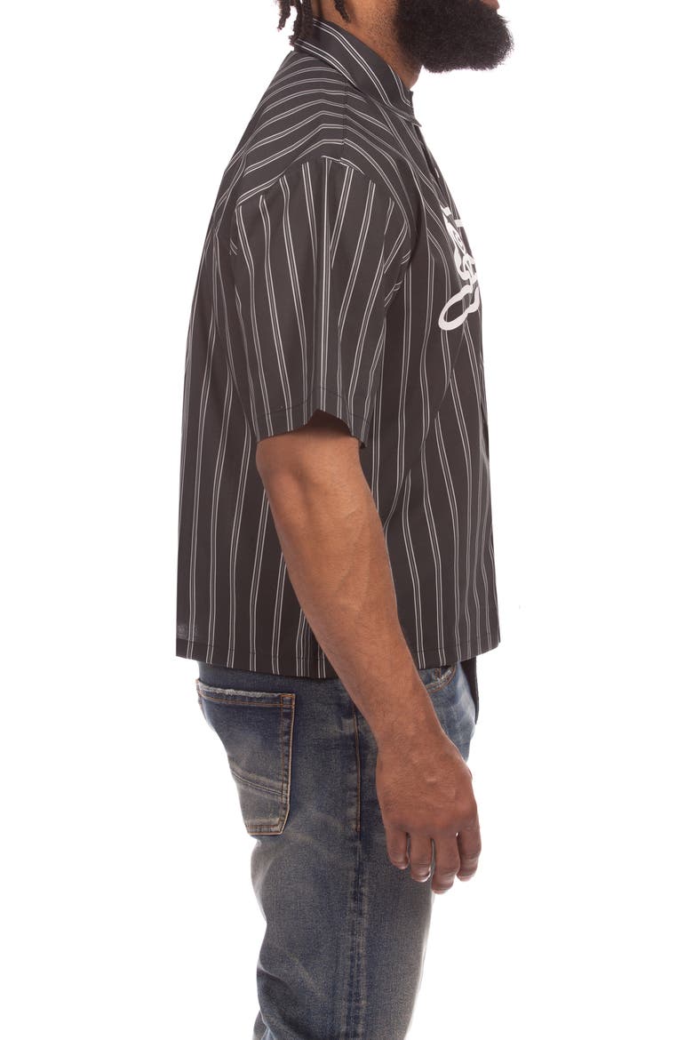 Boost Short Sleeve Button-Up Shirt, Alternate, color, BLACK