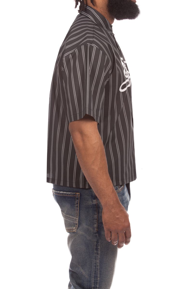 ICECREAM Boost Short Sleeve Button-Up Shirt, Alternate, color, Black