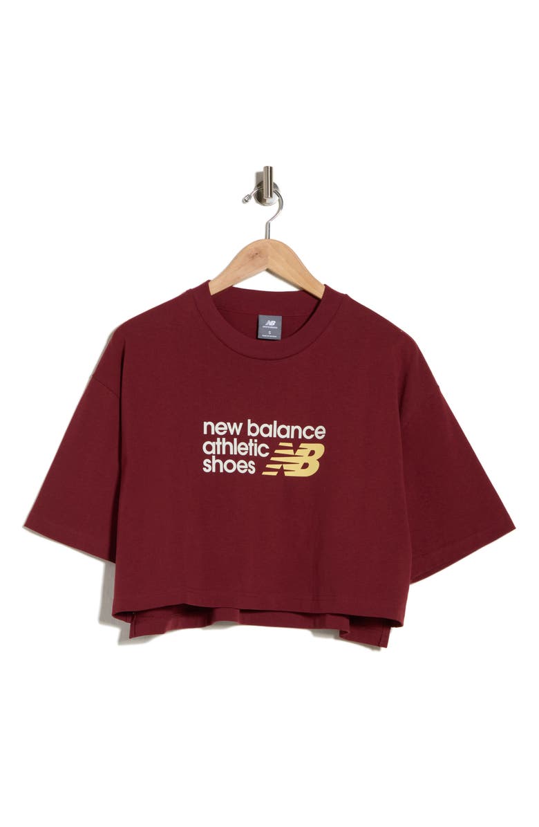 New Balance Athletics Premium Chest Logo T-Shirt, Main, color, Red