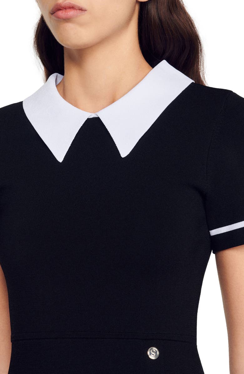 SANDRO Hirondelle A-Line Knit Dress, Alternate, color, 