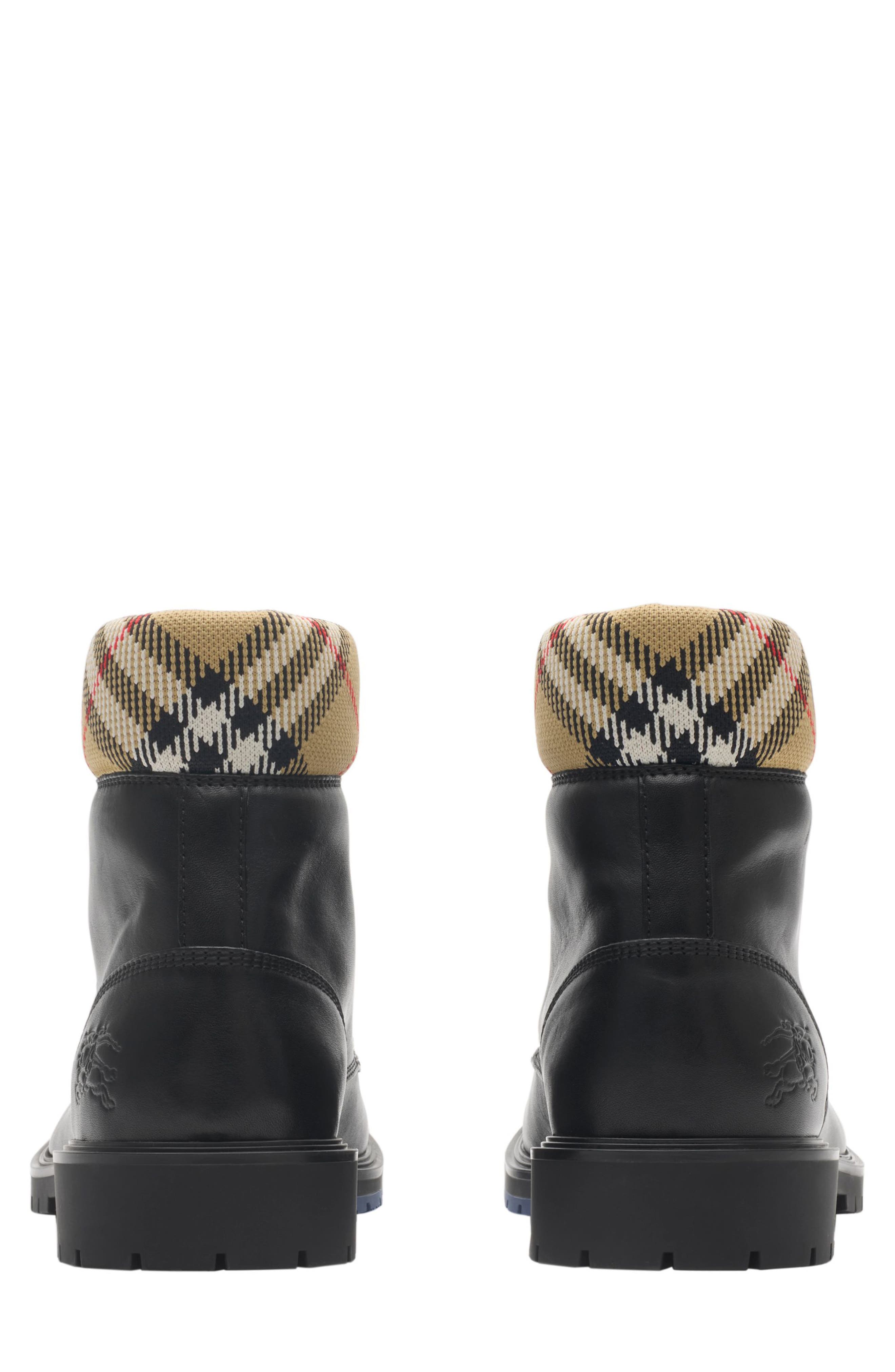 Burberry Rogue Combat Boot, Alternate, color, Black