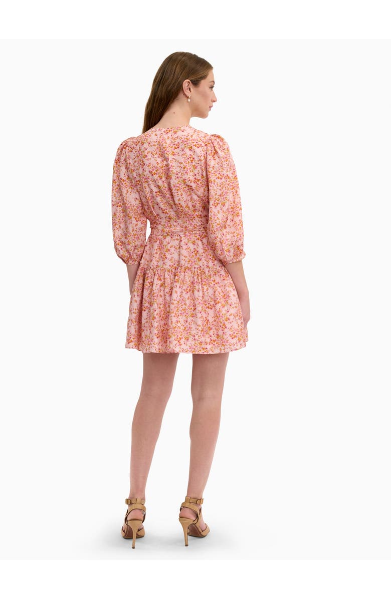 Rebecca Taylor Bellamy Silk Mini Dress, Alternate, color, Pale Pink Multi